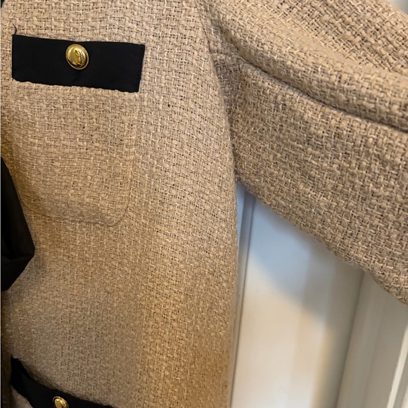 Tuckernuck Pomander Place Tan Coco Tweed Bow Dress Medium - Picture 12 of 13